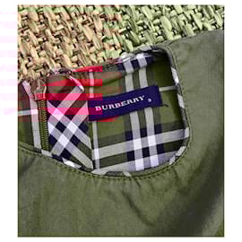 Burberry-Burberry A-line Children's Dress with Nova Check Lining-Red,Navy blue