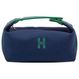 Étui Bride A Brac Petit Toile Bleu Hermès Bleu Bleu foncé