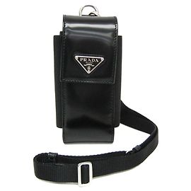 Pochete para telefone com logo triangular Prada Preto