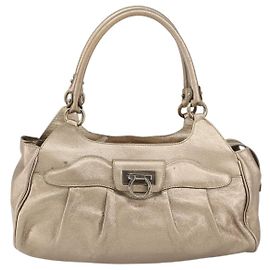 Sac Gancini en cuir Salvatore Ferragamo Doré