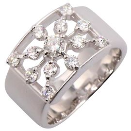Tasaki Diamantring K18WG Weißgold Silber Metallisch