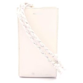 Bolsa de Ombro de Couro TANGLE da Jil Sander Branco