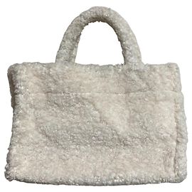 Autre Marque TSURU par MARIKO OIKAWA Sac à main Bichon Boa Blanc