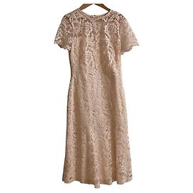 Vestido de encaje Lauren Ralph Lauren Rosa