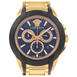 Chronographe en acier inoxydable Versace Doré