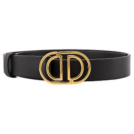 DIOR - Gürtel 30 Montaigne Dior aus schwarzem Leder (T70) Schwarz