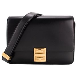 GIVENCHY - Borsa a tracolla 4G media Givenchy in pelle box nera Nero