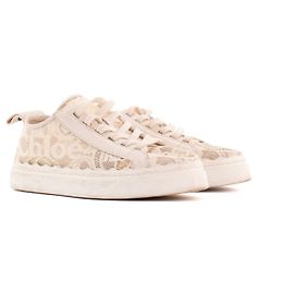 CHLOÉ - Sneakers Lauren Chloé en dentelle beige (T37) Beige