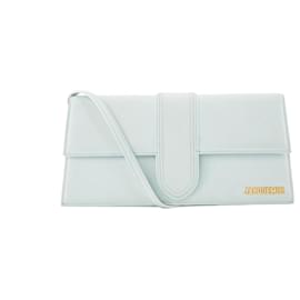 Jacquemus-JACQUEMUS - Le Bambino Long Shoulder Bag in Blue Nubuck-Blue