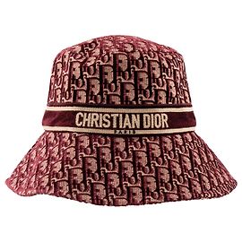 DIOR - Cappello Dior in velluto bordeaux (T57) Bordò