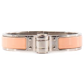 HERMÈS - Bracelet Charnière Chanel en émail saumon (T1) Rose