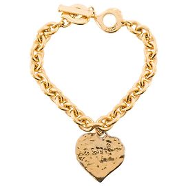 SAINT LAURENT - Pulseira Saint Laurent em metal dourado vintage Dourado
