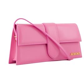Jacquemus-JACQUEMUS - Le Bambino Long Shoulder Bag in Pink Leather-Pink