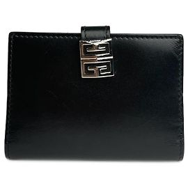 Vintage Givenchy Leather Wallet Black Black