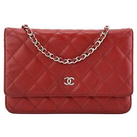 CHANEL - Borsa a tracolla Wallet on Chain Chanel in pelle caviar rossa Rosso