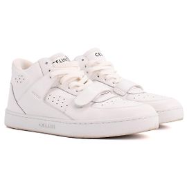 Céline CELINE - Tênis CT-02 de cano médio Celine em couro branco (T39) Branco