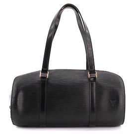 LOUIS VUITTON - Borsa Soufflot Louis Vuitton in pelle epi nera Nero