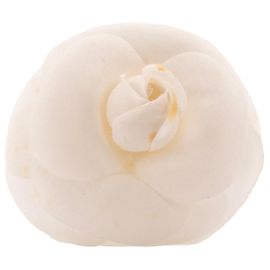 CHANEL - Broche Camélia Chanel en tissu blanc Blanc