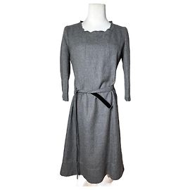 Vintage Courreges Wollkleid grau 38/M Grau