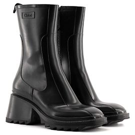 CHLOÉ - Botines Betty Chloé de goma negra (T40) Negro