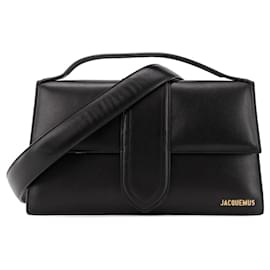 Jacquemus-JACQUEMUS - Le Bambinou Shoulder Bag in Black Leather-Black