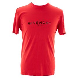 GIVENCHY - Camiseta de manga corta Logo destroyed Givenchy en algodón rojo (M) Roja