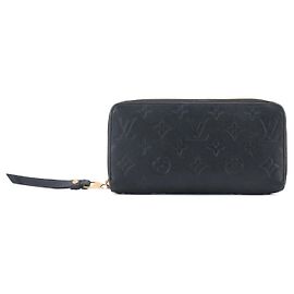 LOUIS VUITTON - Portafoglio Zippy Louis Vuitton in pelle empreinte blu navy Blu navy