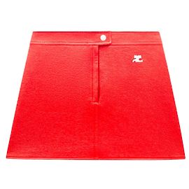 Courreges COURRÈGES - Jupe Réédition Courrèges en vinyle rouge (T36) Red