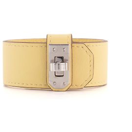 HERMÈS - Bracciale Kelly Twist PM Hermès in pelle gialla (T2) Giallo