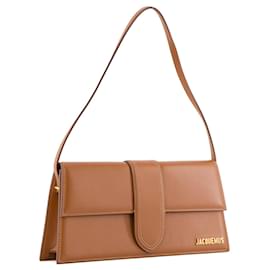 Jacquemus-JACQUEMUS - Sac à épaule Le Bambino Long Jacquemus en cuir marron-Brown