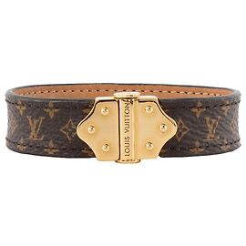 LOUIS VUITTON - Nano Monogram Bracelet Louis Vuitton in monogram coated canvas (T17) Brown
