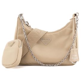 PRADA - Borsa a Spalla Re-Edition 2005 in Re-Nylon Beige Beige