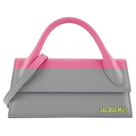 Jacquemus-JACQUEMUS - Le Chiquito Long Shoulder Bag Jacquemus in Pink Leather-Pink