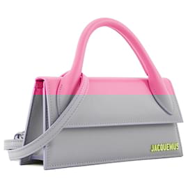 Jacquemus-JACQUEMUS - Le Chiquito Long Shoulder Bag Jacquemus in Pink Leather-Pink