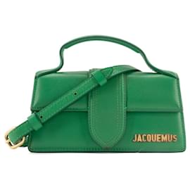 Jacquemus-JACQUEMUS - Sac à bandoulière Bambino Jacquemus en cuir vert-Green