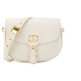 DIOR - Bobby Dior Smooth Leather Shoulder Bag in White White
