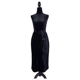 Yves Saint Laurent YSL Variation schwarze Samtrock 1999, schwarzer Vintage-Rock Schwarz