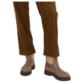 Botas de tornozelo Regent em couro e cashmere da Loro Piana Taupe