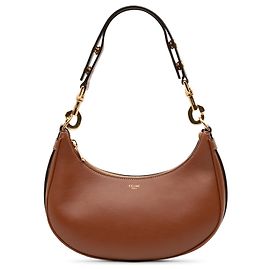 Céline Bolsa de Ombro Ava em Couro Marrom Celine Marrom