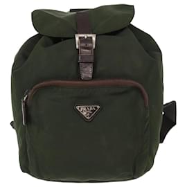 Prada Front Pocket Backpack Tessuto Medium Khaki