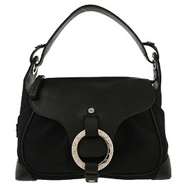 Bulgari Bvlgari Logomania Canvas with Leather Noir