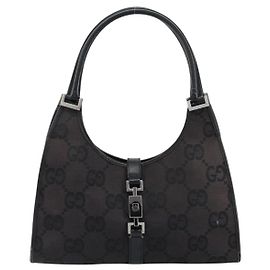 Gucci Vintage Jackie Handbag Canvas Black