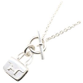Colar de Prata Amuleto Constance Hermès Prata Metálico