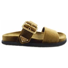 Prada Samt-Sandalen Braun