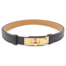 Hermès Cinturón Hermes Kelly de 18 mm Negro