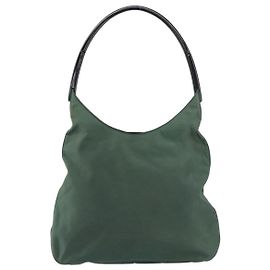 Borsa a Spalla Vintage Prada Tessuto Verde