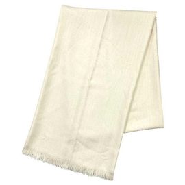 Xale de cashmere e seda Hermès Branco Bege
