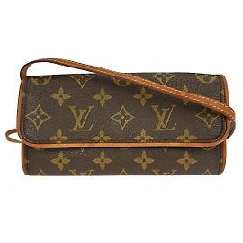 Louis Vuitton Zwillingshandtasche aus Monogramm-Canvas PM Braun