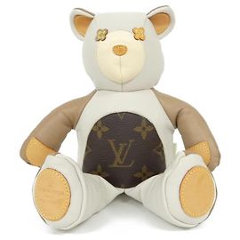 Ours en peluche Doudou Louis Vuitton Marron Blanc Beige