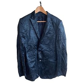 Blazer Versace Negro de Algodón y Viscosa Negro